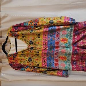 New - Natural Life Fleece Jumpsuit Lounge Wear Floral Medium